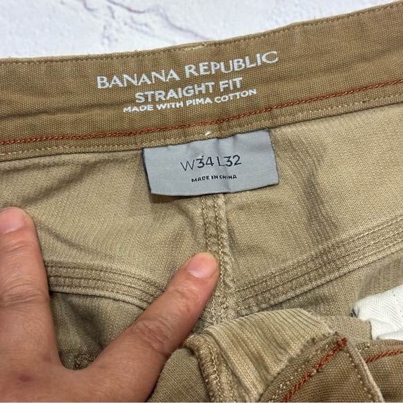 Banana Republic Tan Straight Fit Men’s Jeans Soft Corduroy Pima Cotton 34x32 - Picture 5 of 10